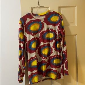 Supreme Painted Flowers L/S Tee Ss17